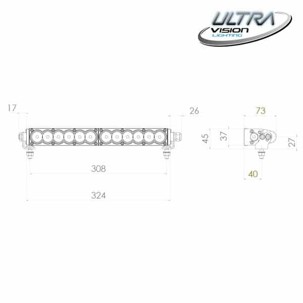 Raptor 60 LED 14.5" Light Bar