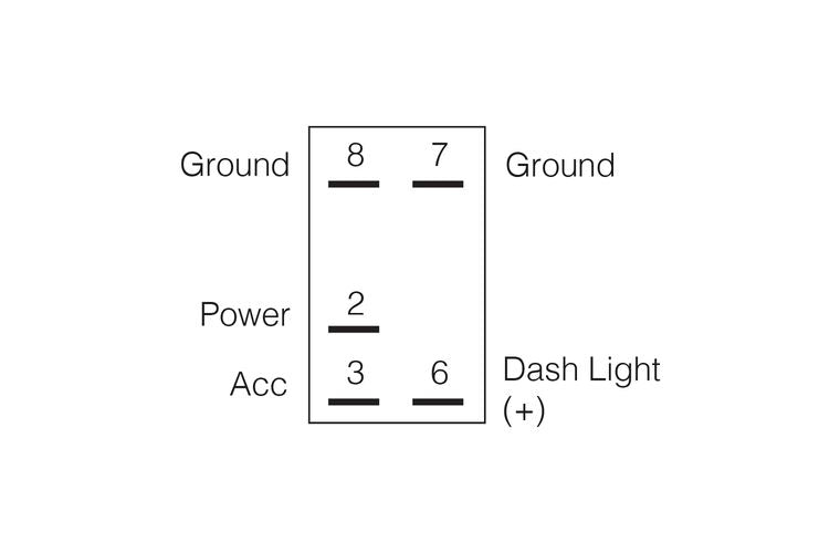 12/24V Off/On LED Illuminated Sealed Rocker Switch with "Driving Lights" Symbol