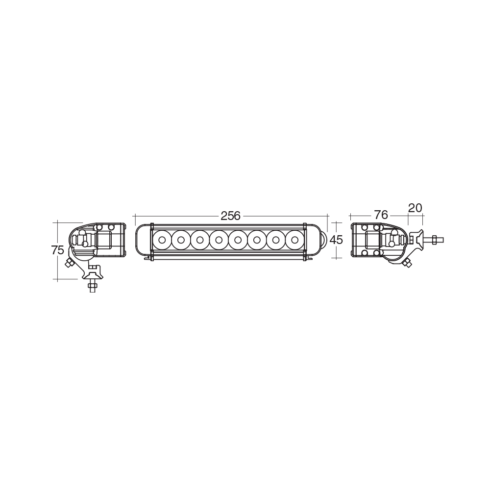 Heavy-Duty LED Work Lamp Bar Flood Beam