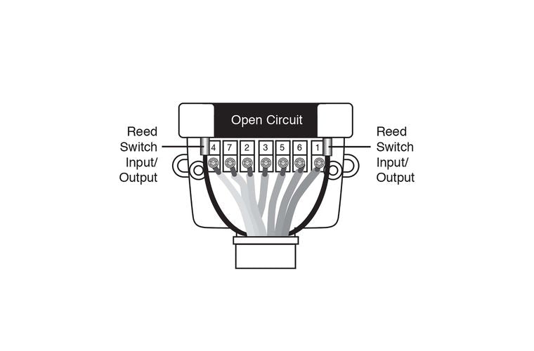 12 Pin Flat Trailer Socket with Reed Switch for use with Normally Open Circuits