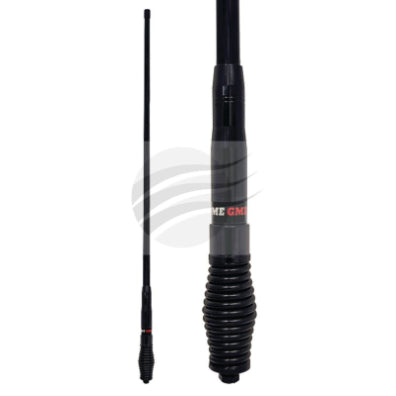 GME ANTENNA 120CM (6.6DBI GAIN GROUND INDEPENDANT WITH LEAD BLACK FIBREGLASS