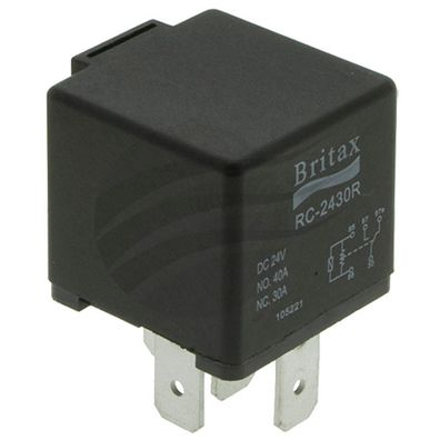 BRITAX C/OVER MINI RELAY 24V 15/20amp 5 PIN N/O RESISTOR TYPE