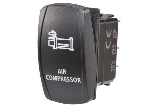 12/24V Off/On LED Illuminated Sealed Rocker Switch with "Air Compressor" Symbol