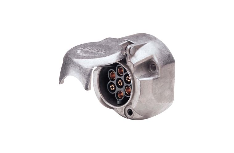 7 Pin Large Round Metal Trailer Socket