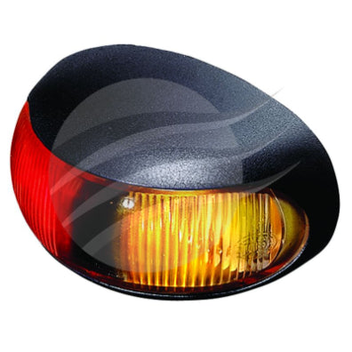 HELLA LED SIDE MARKER LAMP AMBER/RED 8-28V BLACK HSNG 500mm CABLE
