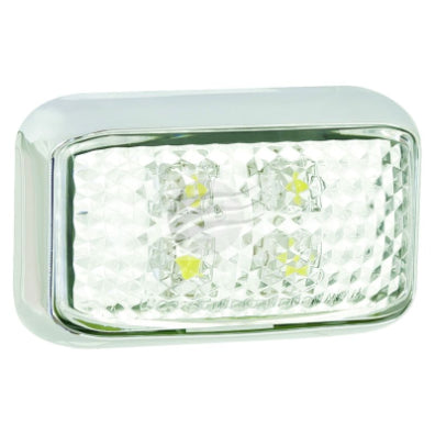 LED AUTO LAMPS LED SIDE DIRECTION INDCTR LAMP 10-30V CHROME HSNG 30cm CABLE  BLISTER PACK