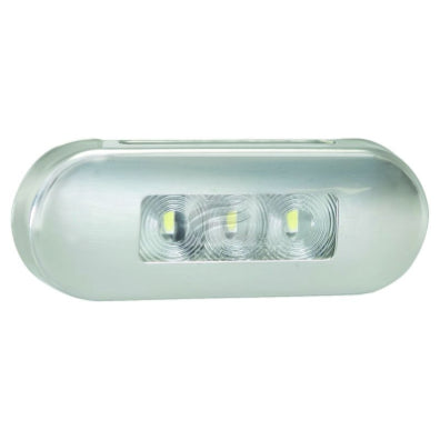 LED AUTO LAMPS LED AMBER SIDE MARKER LAMP 12/24V 3 LED's STAINLESS STEEL HSNG 150mm LEAD