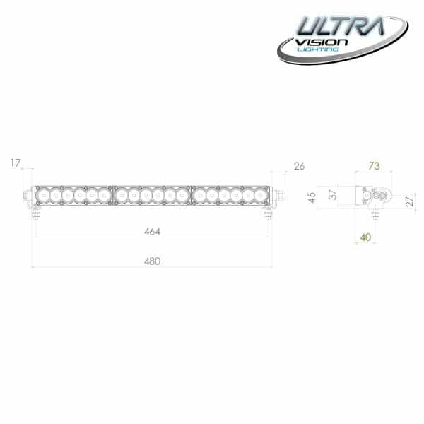 Raptor 90 LED 20.5" Light Bar